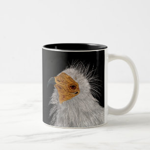 Illustrated Egyptian Vulture Two-Tone Coffee Mug