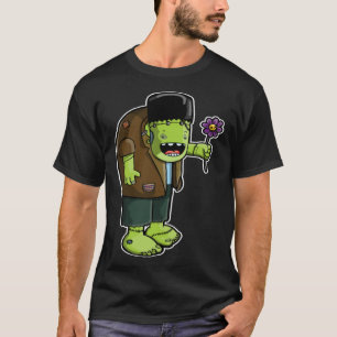 Illustrated Frankenstein Original Character Graphi T-Shirt