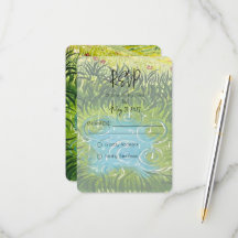 Illustrated Hand-Painted Raindrops Response Card