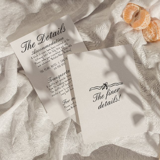 Illustrated Hand Written Drawn Wedding Details Enclosure Card (Creator Uploaded)