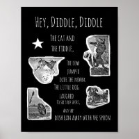 Illustrated Hey Diddle Diddle Nursery Rhyme