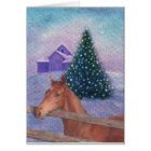 Illustrated Horse Winter Nocturne