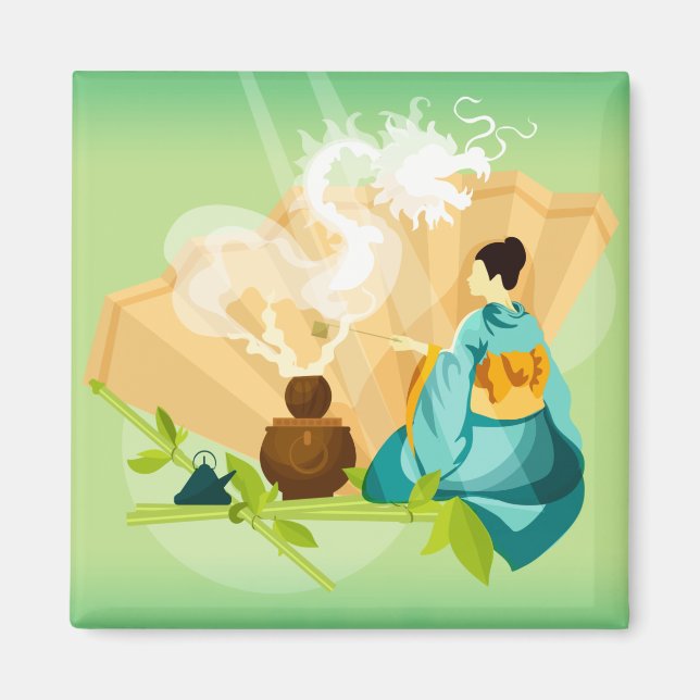 Illustrated Japanese Tea Ceremony, Dragon Magnet (Front)