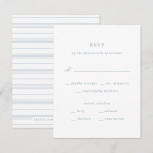 Illustrated Knot Nautical RSVP Card - Blue