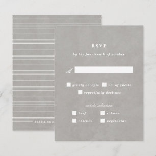 Illustrated Knot Nautical RSVP Card - Grey