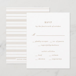 Illustrated Knot Nautical RSVP Card - Tan