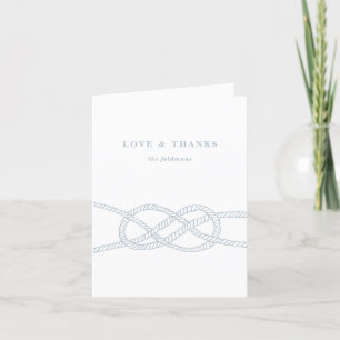 Illustrated Knot Thank You Card - Blue