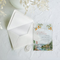 Illustrated Lake Como Italy Wedding