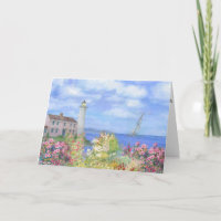 Illustrated Lighthouse Garden Custom Birthday