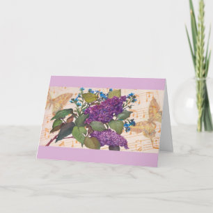 Illustrated Lilac Butterfly Magical Birthday Card
