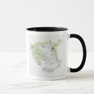 Illustrated map of Ancient Greece Mug