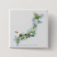 Illustrated map of ancient Japan