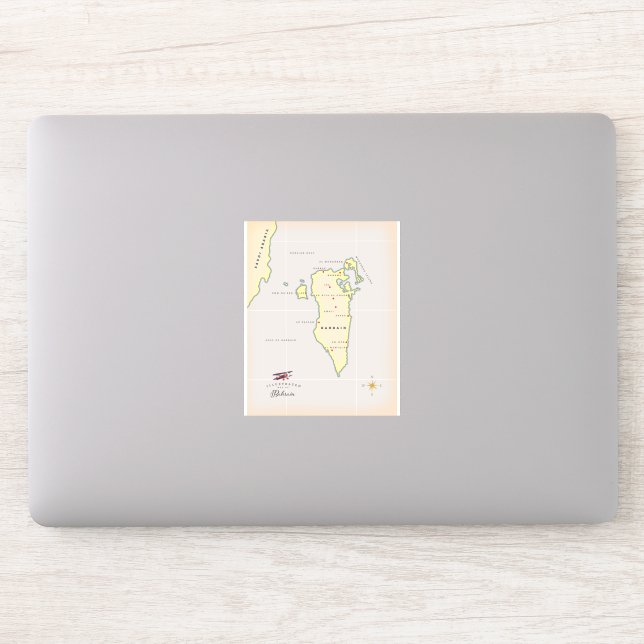 Illustrated Map of Bahrain (Computer)