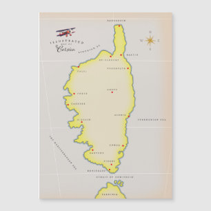 Illustrated map of Corsica