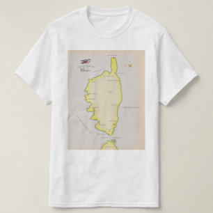 Illustrated map of Corsica T-Shirt