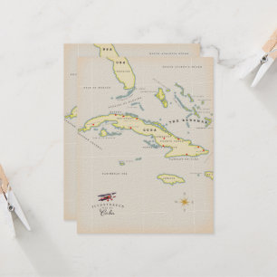 Illustrated map of Cuba