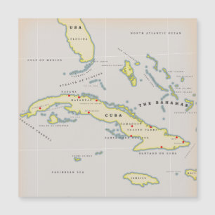 Illustrated map of Cuba