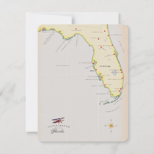Illustrated map of Florida