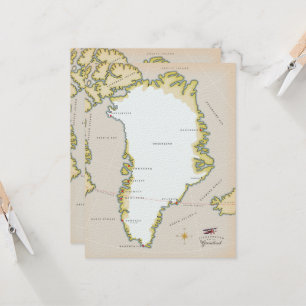 Illustrated map of Greenland