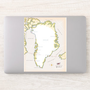 Illustrated map of Greenland