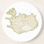 Illustrated map of Iceland Trivet Coaster<br><div class="desc">Illustrated map of Iceland in a beautiful vintage detailed style,  decorated with a red bi plane.</div>