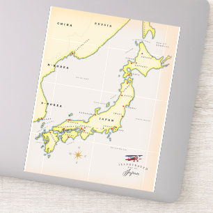 Illustrated map of Japan