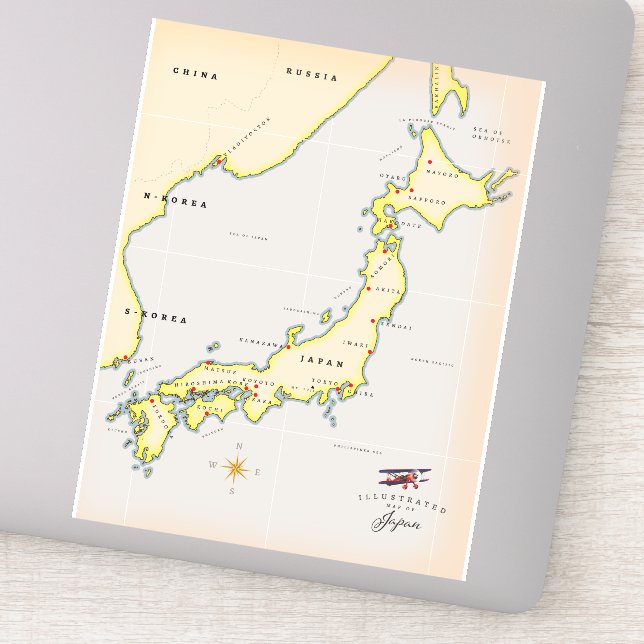 Illustrated map of Japan (Detail)