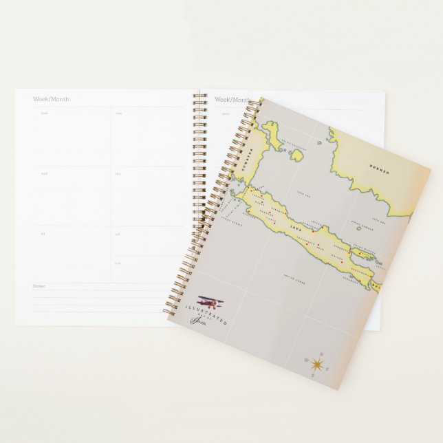 Illustrated map of Java. Planner (Display)
