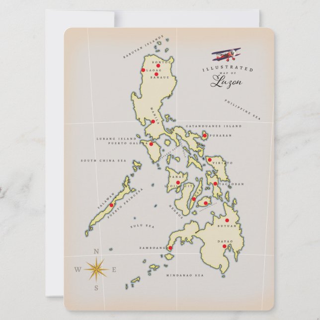 Illustrated map of Luzon Philippines map (Back)