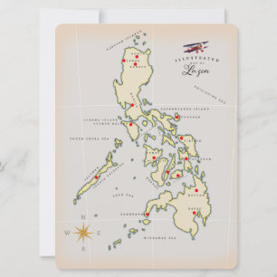 Illustrated map of Luzon Philippines map