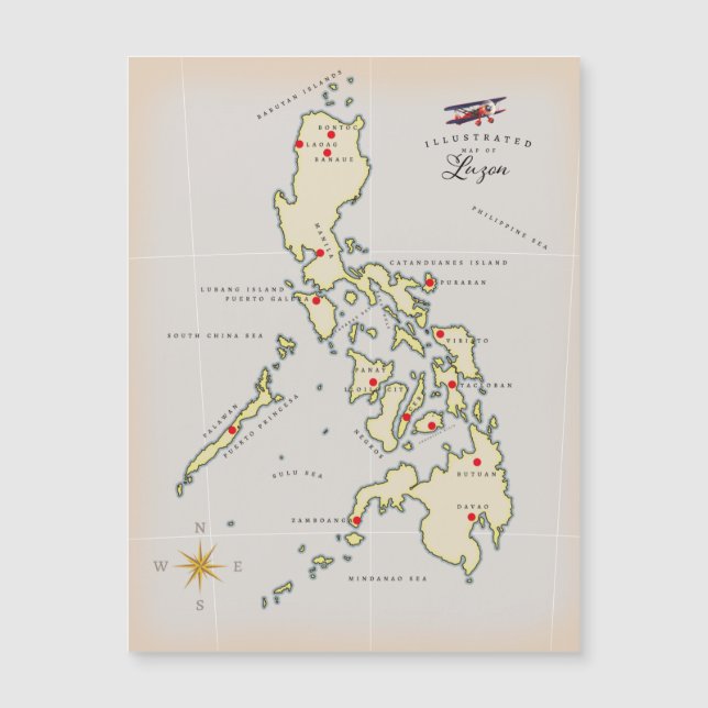 Illustrated map of Luzon Philippines map (Front)