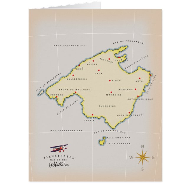 Illustrated map of Mallorca (Front)