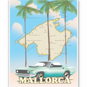 Illustrated map of Mallorca