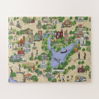 Illustrated Map of Oakland, Lake Merritt Puzzle