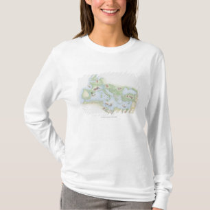 Illustrated map of Roman Empire T-Shirt