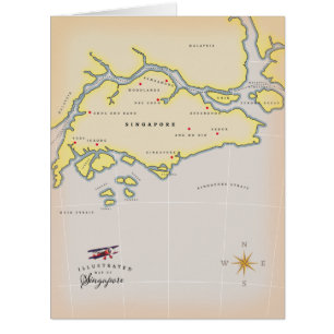 Illustrated map of Singapore