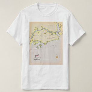 Illustrated map of Singapore T-Shirt