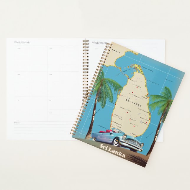 Illustrated map of Sri Lanka Planner (Display)