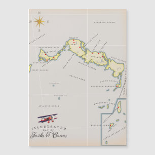 Illustrated map of Turks and Caicos map