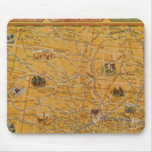 Illustrated Map of US Airways Mouse Pad