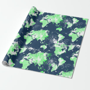 Illustrated Map Wrapping paper