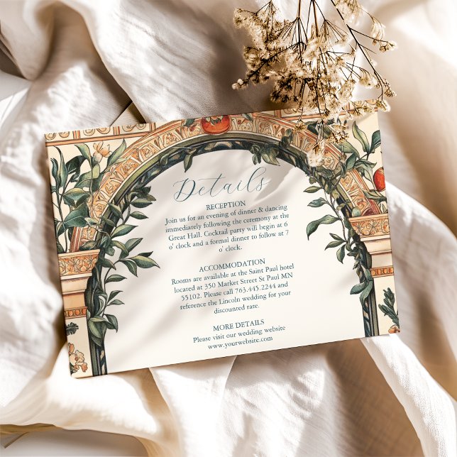  Illustrated Mediterranean Wedding Enclosure Card (Creator Uploaded)