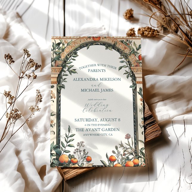  Illustrated Mediterranean Wedding Invitation (Creator Uploaded)