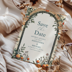  Illustrated Mediterranean Wedding Save The Date