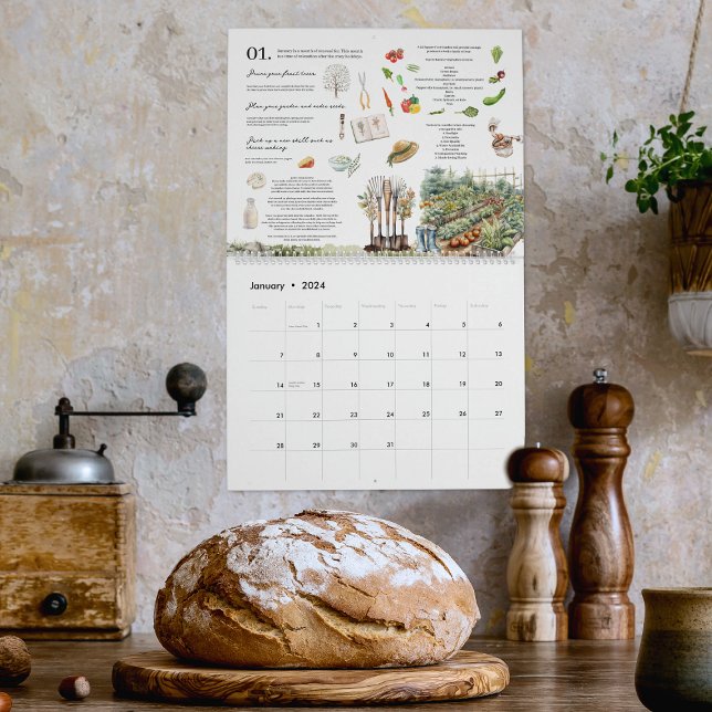 Illustrated Monthly Homesteading Tasks Calendar (Creator Uploaded)