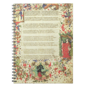 Illustrated Page from the Triumph by Petrarch (min Notebook