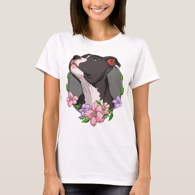 Illustrated Pit Bull Terroir T-Shirt (Front)