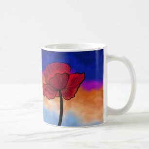 Illustrated Poppy Coffee Mug