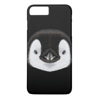 Illustrated portrait of Emperor penguin chick. iPhone 8 Plus/7 Plus Case