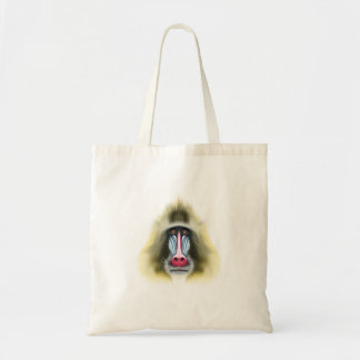 Illustrated portrait of Mandrill monkey. Tote Bag